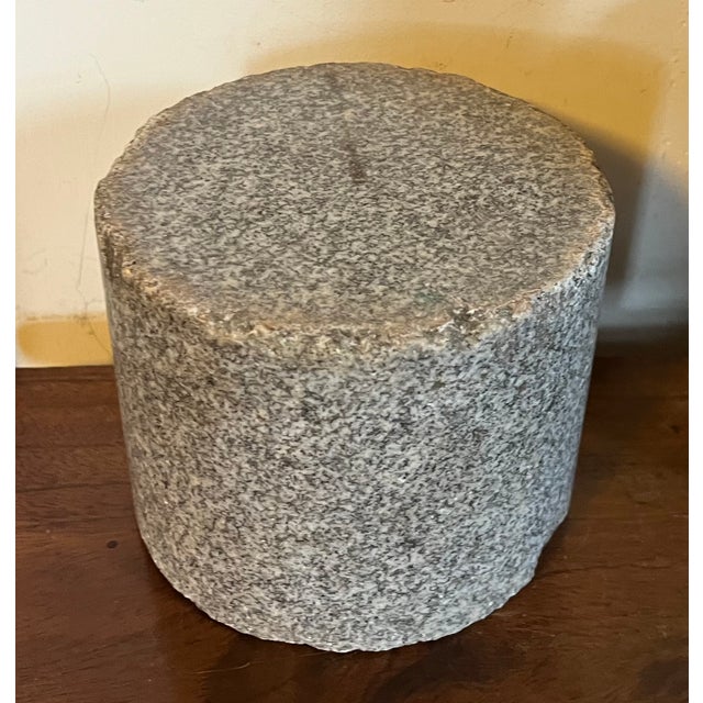 Antique 19th Century French Empire Granite Stone Round Table Top Column Display Base or Stand For Sale - Image 13 of 14