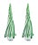 2020s Holiday Glass Tree Green & Clear, Large - Set of 2 For Sale - Image 5 of 5