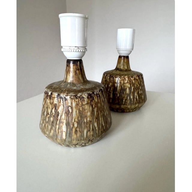 Mid-Century Modern Table Lamps by Gunnar Nylund for Rörstrand, Sweden, 1960s, Set of 2 For Sale - Image 3 of 9