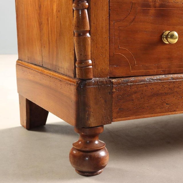 19th Century Louis Philippe Walnut Chest of Drawers, Italy For Sale - Image 6 of 12