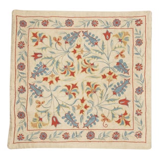 20"x21" Modern Throw Pillow. 100% Silk Cushion Cover. Embroidery Pillowcase For Sale