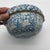 19th C. Antique Blue Spongeware Stoneware Bowl W/ Wire Bale Wooden Handle For Sale - Image 11 of 12