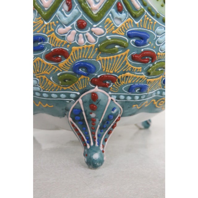 Early 20th Century Moriage Nippon Style Hand Painted Vase For Sale - Image 5 of 13