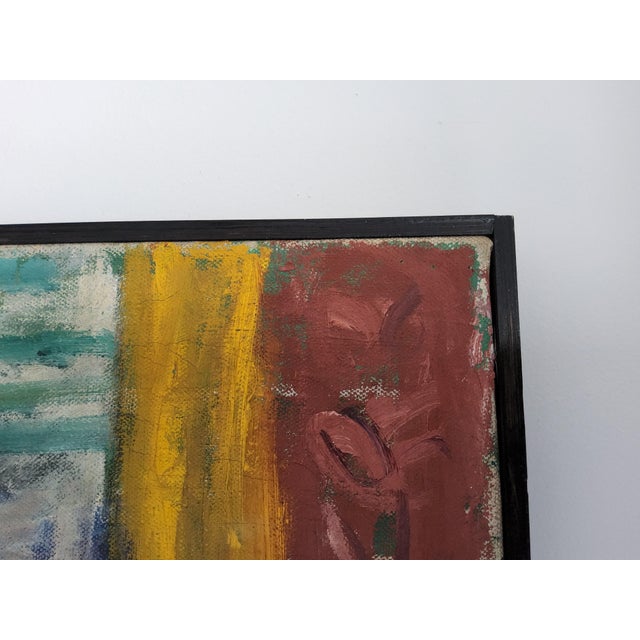 1947 Interior Oil Painting on Linen by Swedish Artist Ulla Borgstrom For Sale - Image 9 of 17