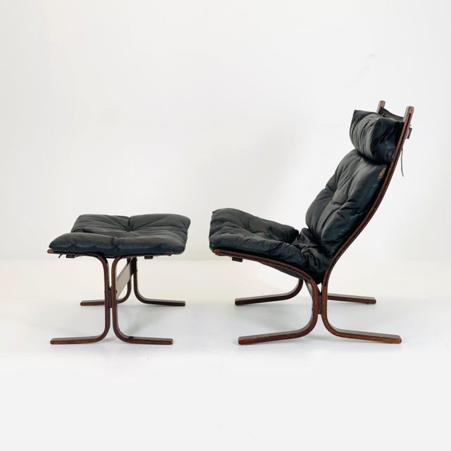 Set of Mid-Century Siesta Lounge Chair and Ottoman by Ingmar Relling for Westnofa, Norway, 1960s For Sale - Image 3 of 11