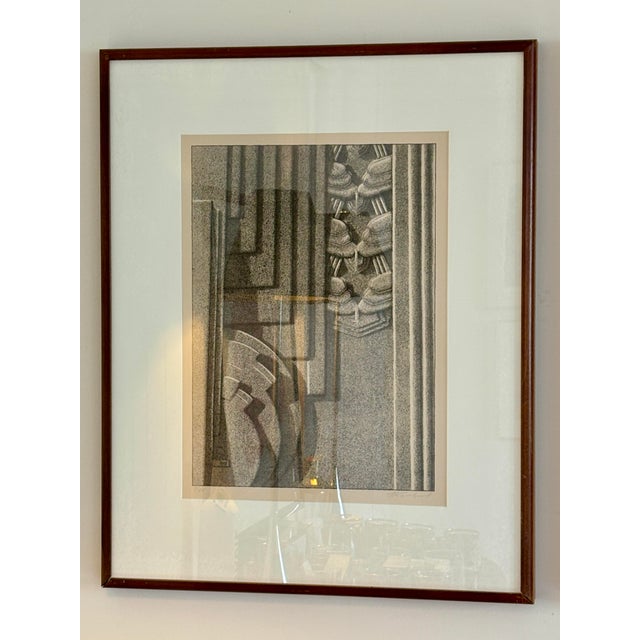 1970s Set of Five Architectural Lithographs by American James Sundquist, 1976 For Sale - Image 5 of 7