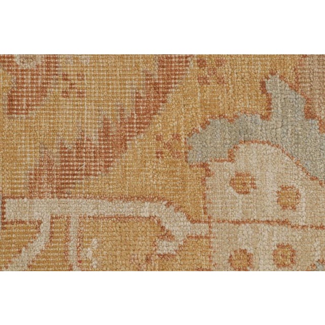 Metal Rug & Kilim’s Oushak Style Rug in Gold With All Over Floral Patterns For Sale - Image 7 of 7