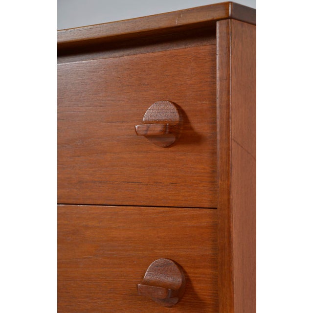 Mid-Century Teak Tallboy Chest of Drawers by Stag in the style of Cantata Range by Ron Carter, 1960s For Sale - Image 17 of 18