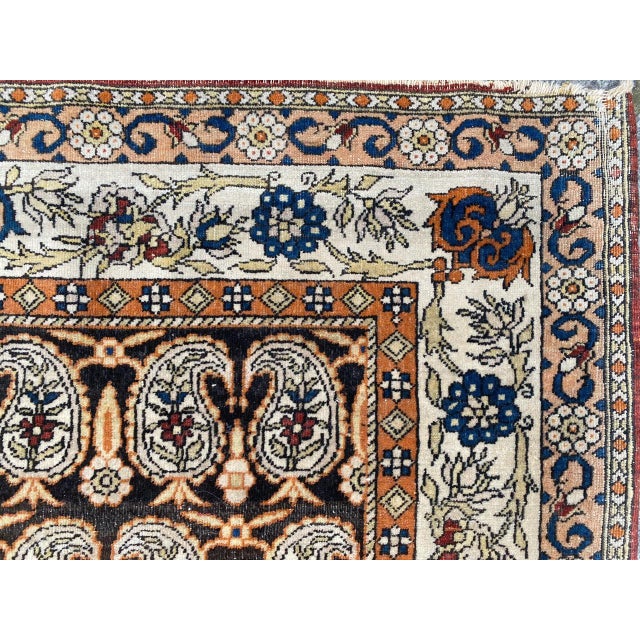 Antique Yazd Rug, 1890s For Sale - Image 3 of 18