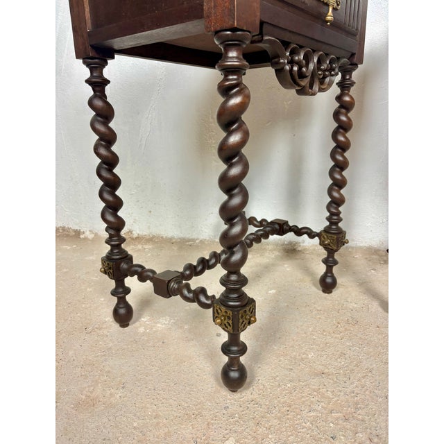 Spanish Barley Twist Nightstands, 1930s, Set of 2 For Sale - Image 10 of 15