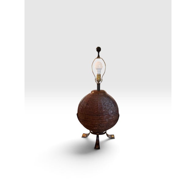 1980s Vintage Exceptional Sculptural Table Lamps by Maitland-Smith, Hand Made in the Philippines - a Pair For Sale - Image 5 of 10