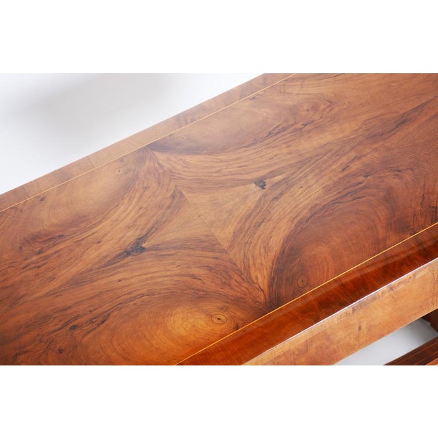 Biedermeier Table in Walnut, 1840s For Sale - Image 10 of 15