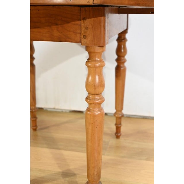 Louis Philippe Style Cherry Dining Table, Late 19th Century For Sale - Image 10 of 18