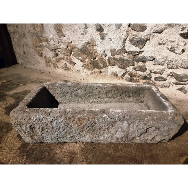 Antique French Stone Trough in Volcanic Rock, 1750-1850 For Sale - Image 15 of 16
