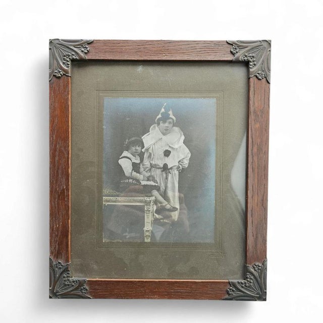 Wood Antique Photo Frame by R. Melcher, 1900s For Sale - Image 7 of 7