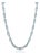 Timeless 16 Inches Wedding Necklace With Oval and Baguette Cut Blue Topaz For Sale