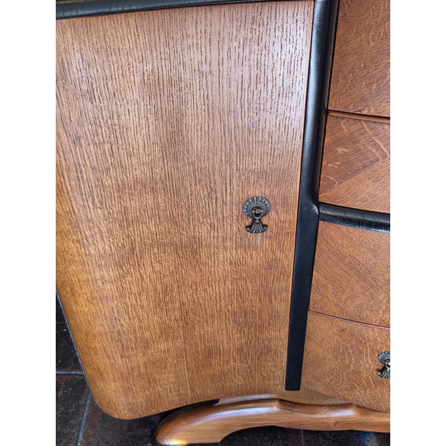 1940s Art Deco Oak Sideboard Cocktail Bar Dresser For Sale - Image 13 of 13