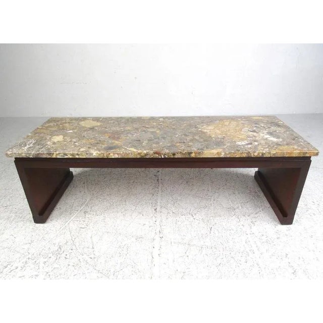 MidCentury MarbleTop Coffee Table by Chairish