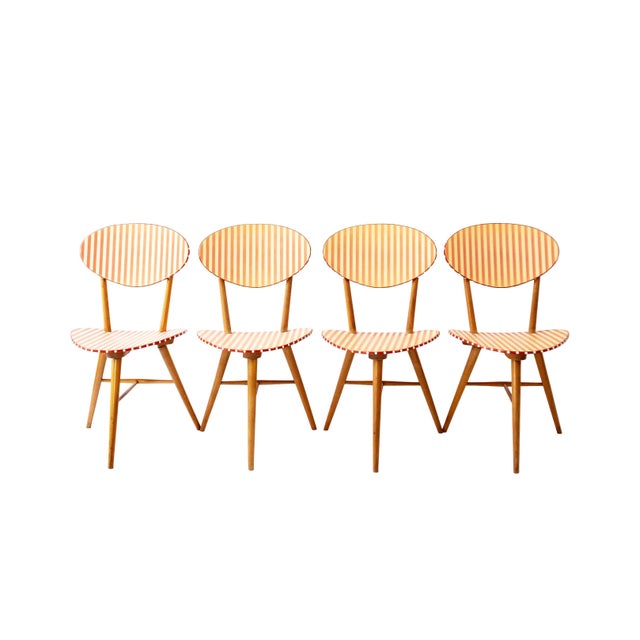 Mid-Century Modern Dining Set with Formica Table and Four Chairs, 1950s, Set of 5 For Sale - Image 9 of 18