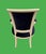 Hollywood Regency Vintage Classic French “ Petite “ Louis XVI Style Armchairs Featuring Deep Navy Blue Velvet Upholstery - A Pair For Sale - Image 4 of 12
