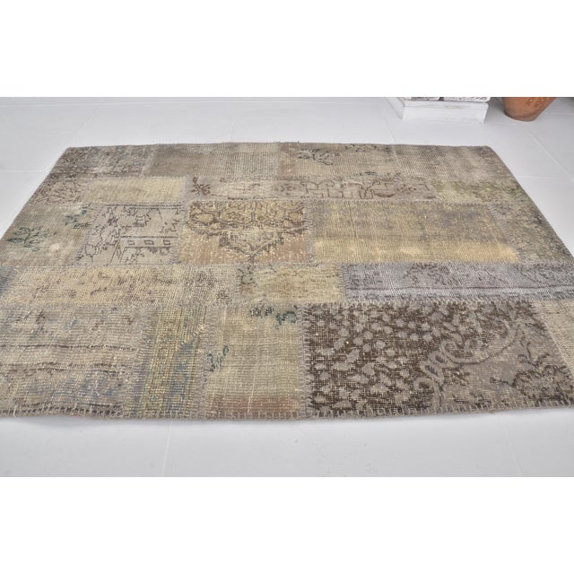 Grey Vintage Area Rug For Sale - Image 4 of 10