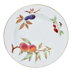 1990s Royal Worcester Evesham Serving Bowl Cherries & Gold Trim
