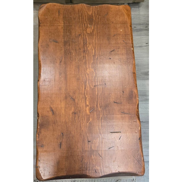 1920s 1920s Live Edge Sofa Table - Reclaimed Standard Sewing Machine Base For Sale - Image 5 of 5