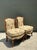 Vintage Palm Print Fabric Slipper Chairs - Pair For Sale - Image 10 of 12