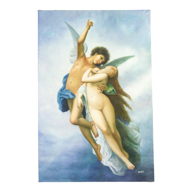 William Adolphe Bouguereau the Abduction of Psyche Masters Study Oil on Linen For Sale