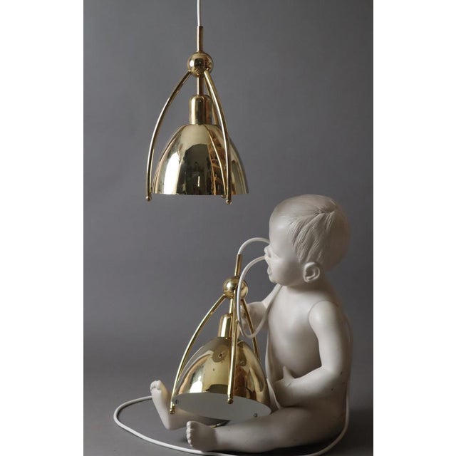 Mid-Century Brass Hanging Lamp from WKR Leuchten 1960s For Sale - Image 6 of 18