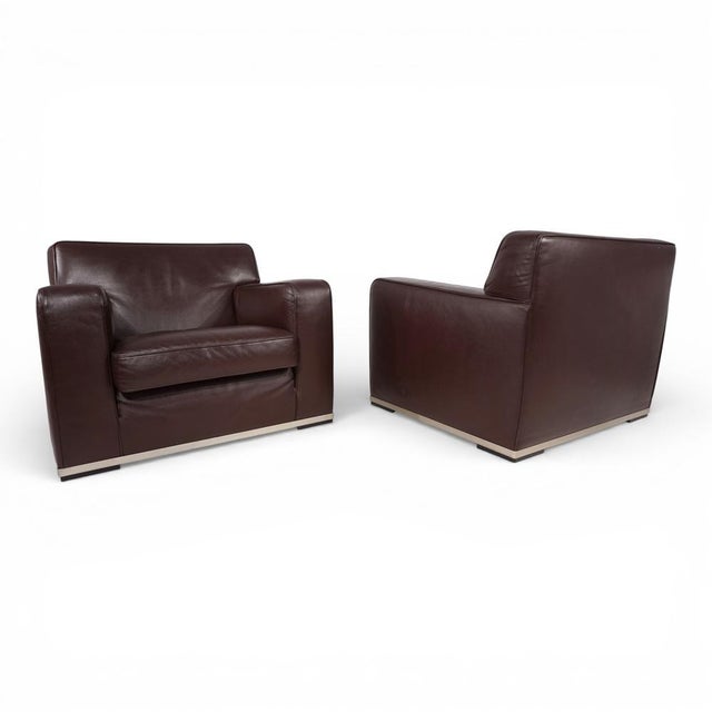 Apta Imprimatur Leather Armchairs by Antonio Citterio for B&B Italia Maxalto, 1999, Set of 2 For Sale - Image 17 of 18