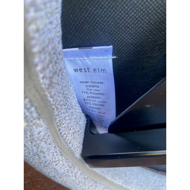 Textile West Elm Chase Petite Swivel Dining Chair For Sale - Image 7 of 8