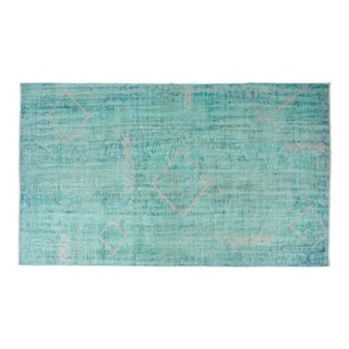 1950s Turqouise Oushak Anatolian Rug For Sale