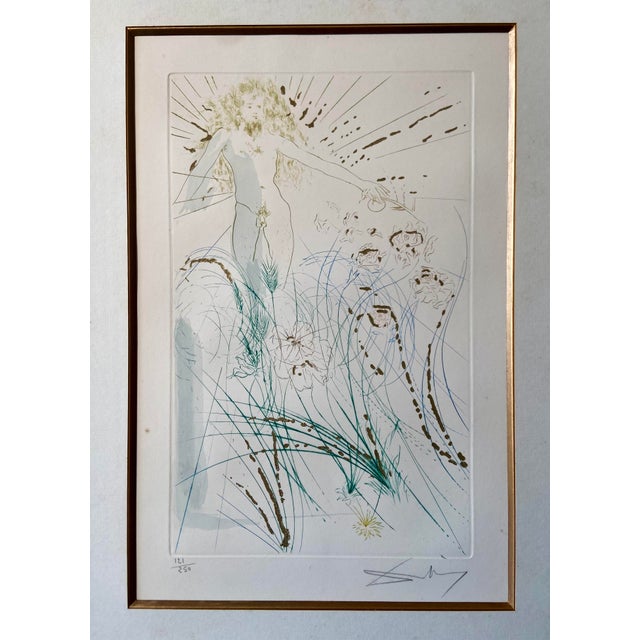 Elegant and highly decorative original lithograph by Salvador Dalí titled “I Am My Beloved”, created in 1971 as part of...