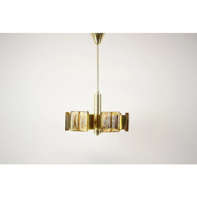 Mid-Century Brass Chandelier, Hungary, 1970s For Sale - Image 3 of 11