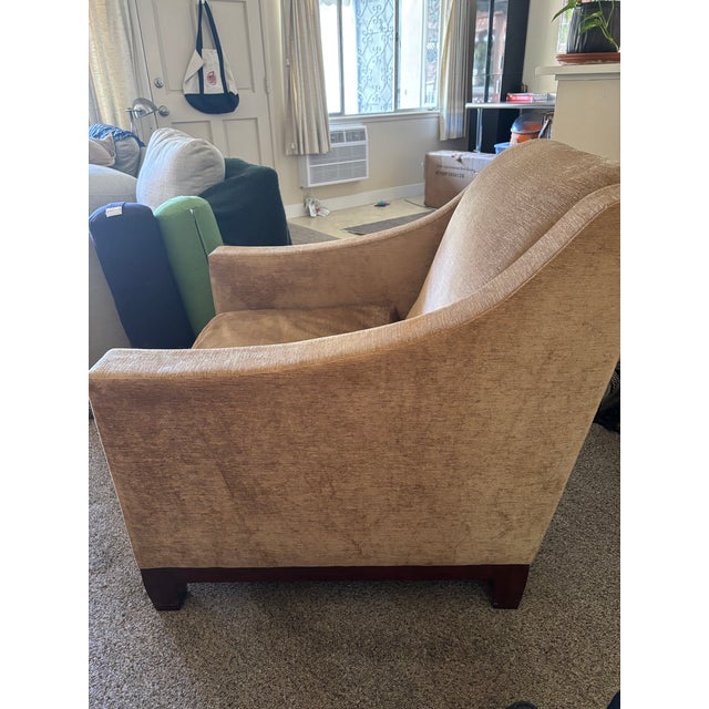 Art Deco A. Rudin No. 688 Modern Lounge Chair in Gold Fabric For Sale - Image 3 of 7