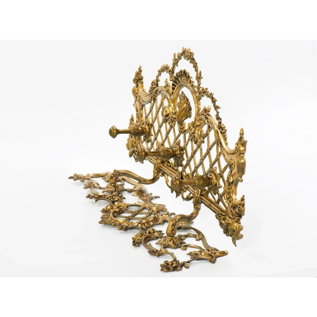 Metal Vintage Brass Coat Rack With 3 Hooks and Hats Shelf For Sale - Image 7 of 13