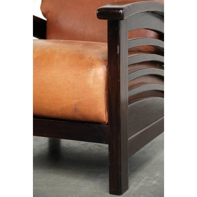 Art Deco Cowhide Leather Lounge Chair For Sale - Image 12 of 13