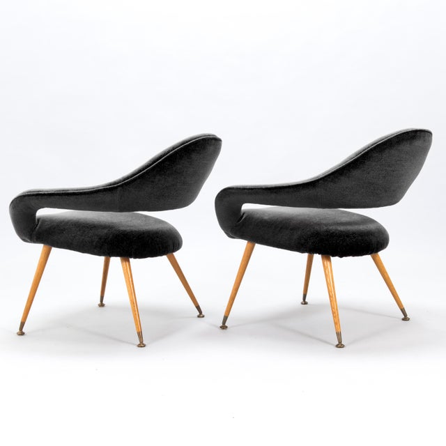 1960s 1960s Attributed to Gastone Rinaldi Du55p Armchairs for Rima Italy Pair For Sale - Image 5 of 7