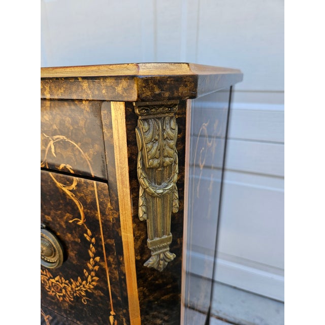Widdicomb Black Lacquered and Gilt Venetian Chest Commode For Sale - Image 14 of 18