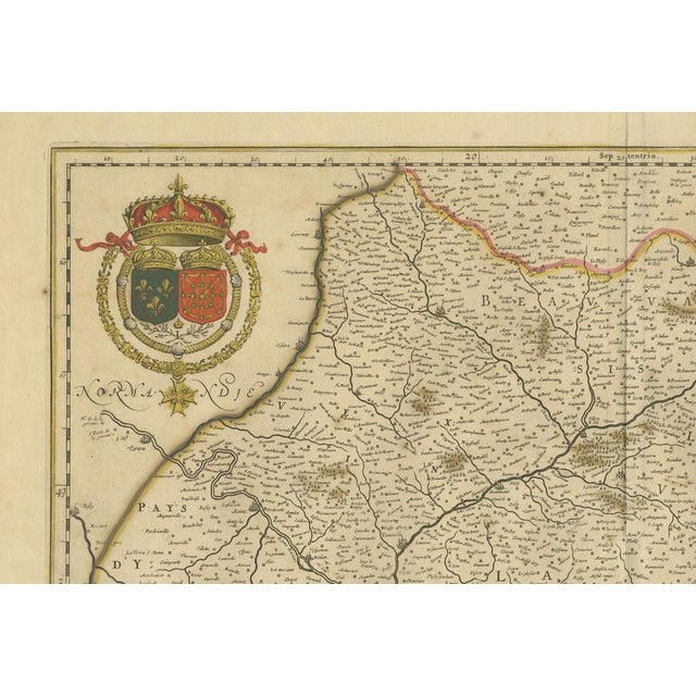 Île-De-France Map by F. De Wit, 1688 For Sale - Image 4 of 7