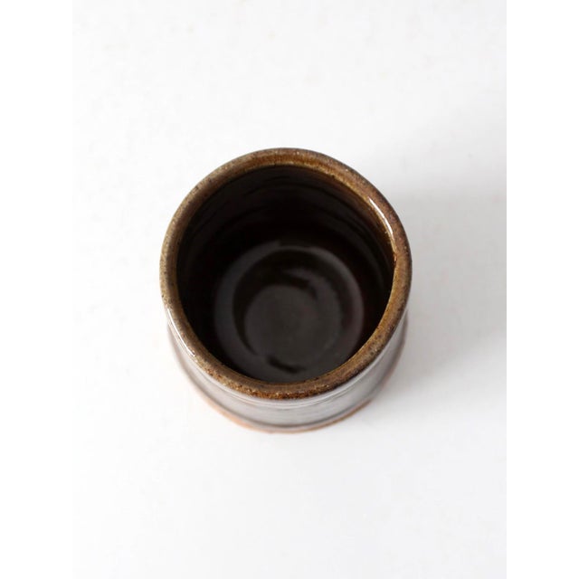 Vintage Handmade Studio Pottery Cup For Sale - Image 10 of 11