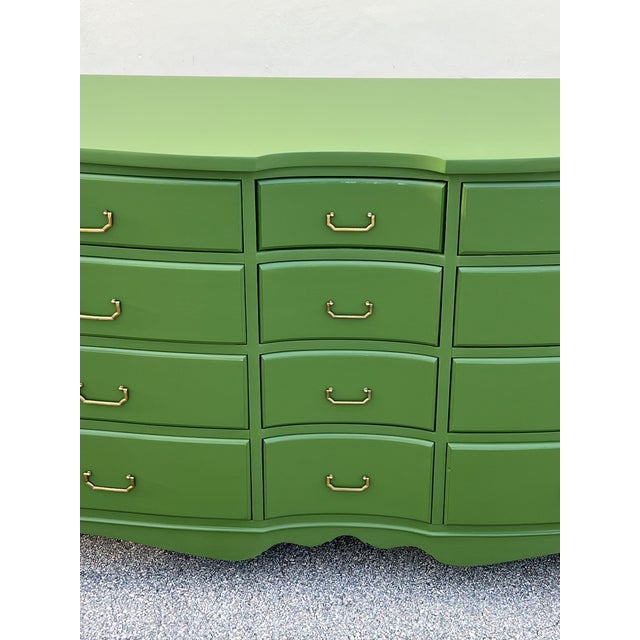 Late 20th Century Green Dresser of Twelve Drawers For Sale - Image 9 of 14