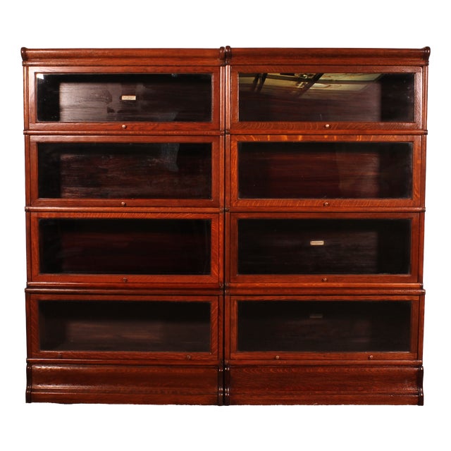 Oak Bookcases from Globe Wernicke, 1900s, Set of 2 For Sale