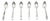 Silver Tea Spoons, Set of 6 For Sale