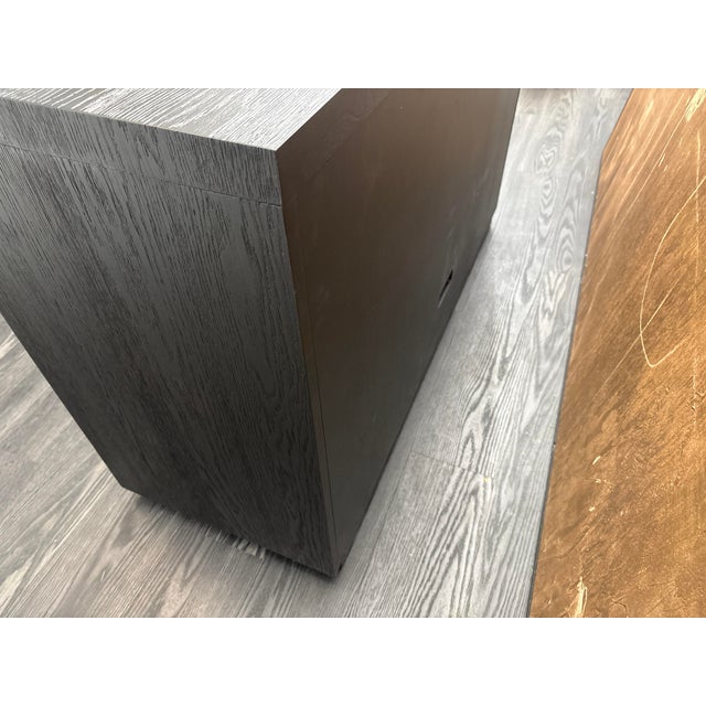 Rh Restoration Hardware Bezier Sideboard – 48" 2-Door Black Oak / Bronze | American White Oak | Designed by the Van Thiels For Sale - Image 11 of 18