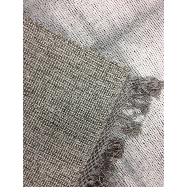 Textile 2010s Contemporary Simplicity Aqua/Silver Rug - 6'9" X 10' For Sale - Image 7 of 8