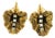 Vintage 14k Gold Diamond Leaf Earrings, American Mid-Century Screw Back Clips, A Pair For Sale
