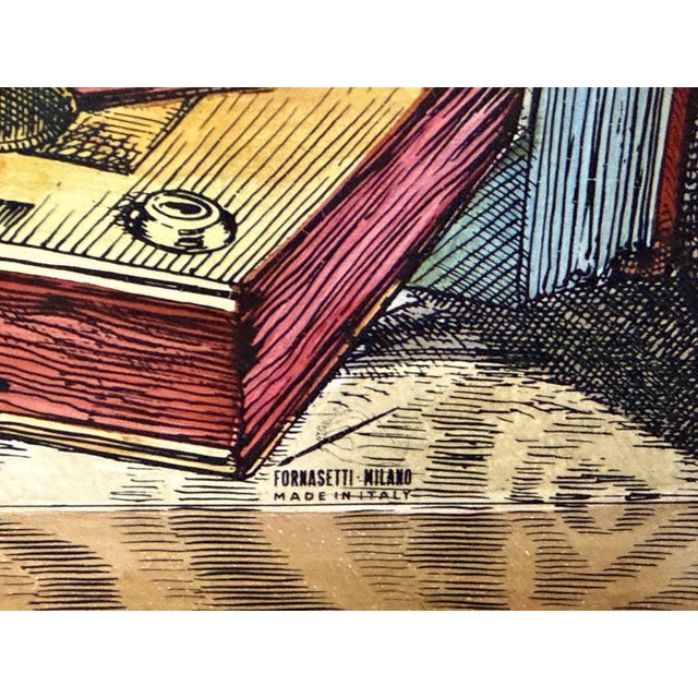 Piero Fornasetti, Rare Trompe L’Oeil “Libri” Four-Panel Folding Screen, Italy, 1999 For Sale - Image 9 of 10