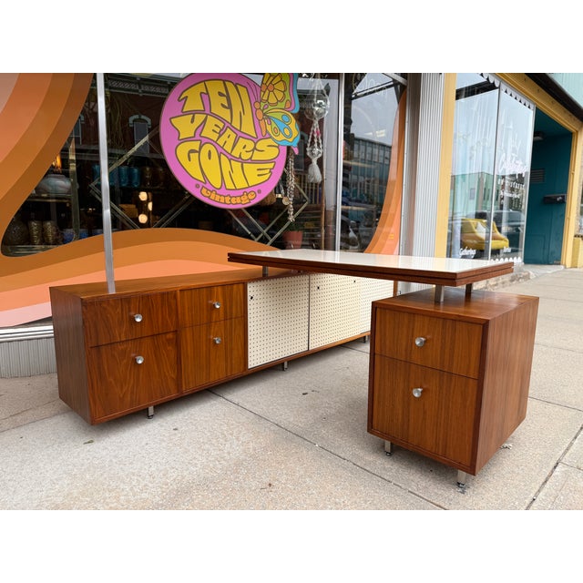 In the style of George Nelson for Herman Miller, this handmade piece is a one-of-a-kind! Hand built and constructed in the...